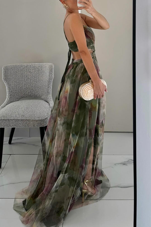 Vaëlia™ | Beautiful floral print maxi dress