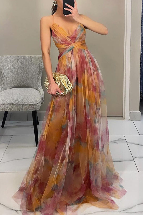 Vaëlia™ | Beautiful floral print maxi dress