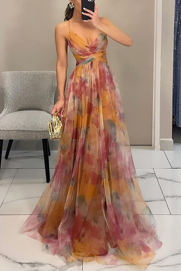 Vaëlia™ | Beautiful floral print maxi dress