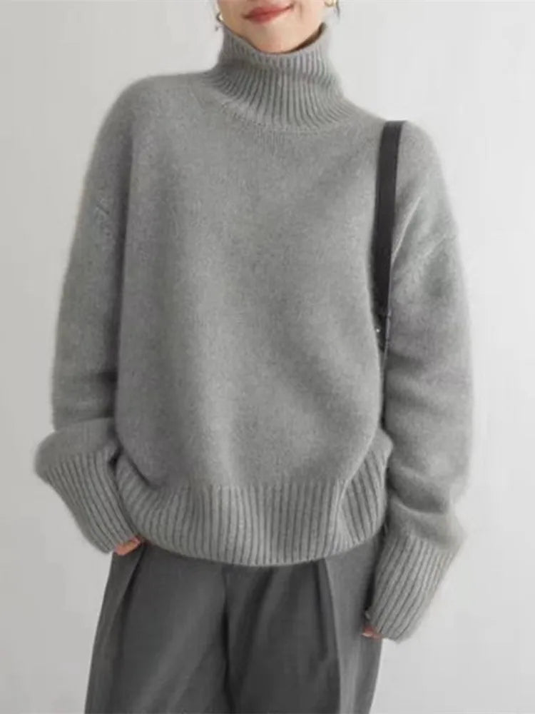 Amaravelle™ | Pull col roulé confortable et doux
