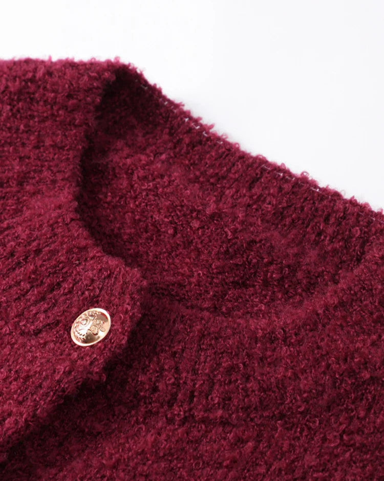 Relaxed Aran Knitted Cardigan