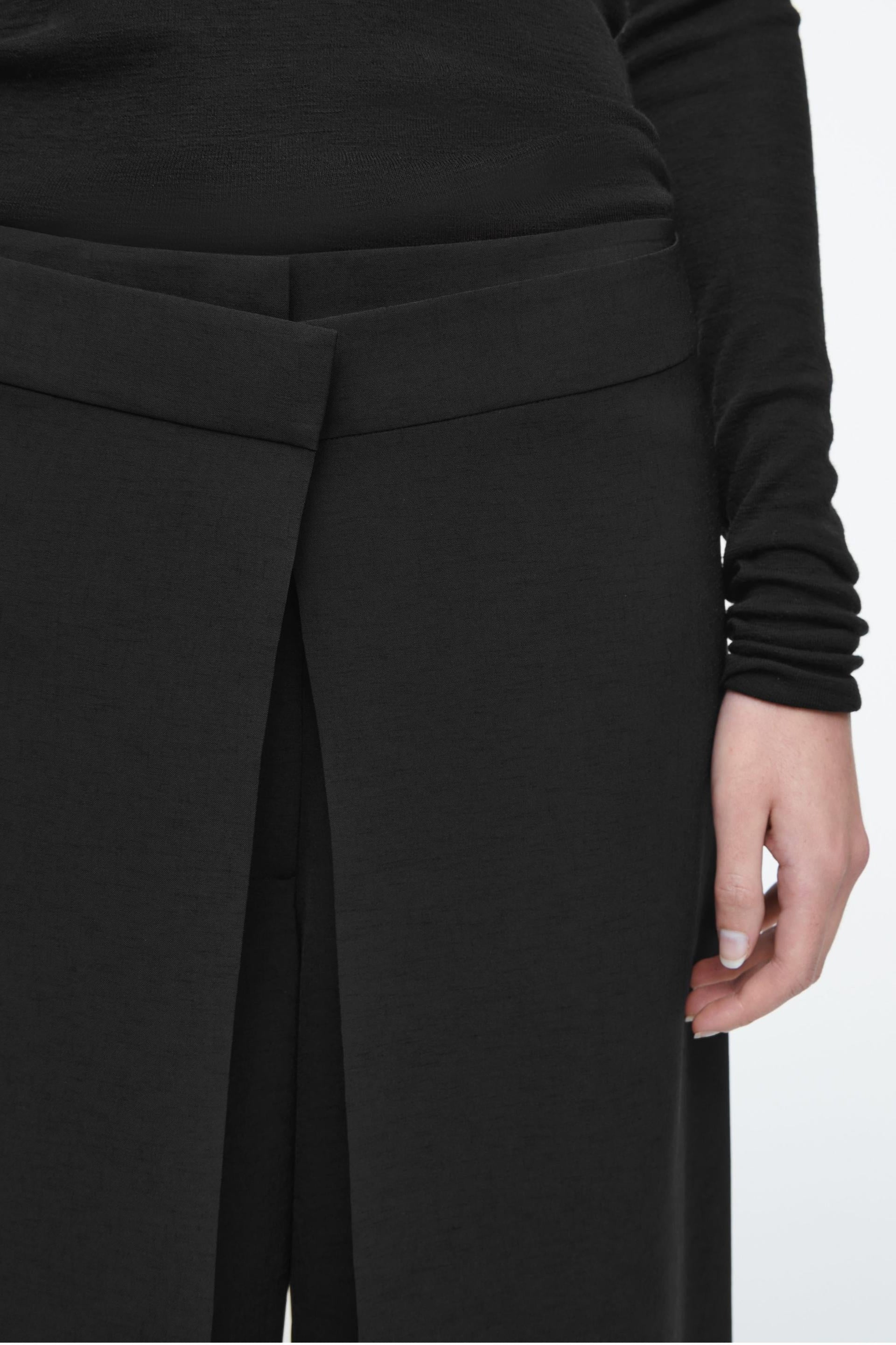 Pantalon droit cache-cœur classique