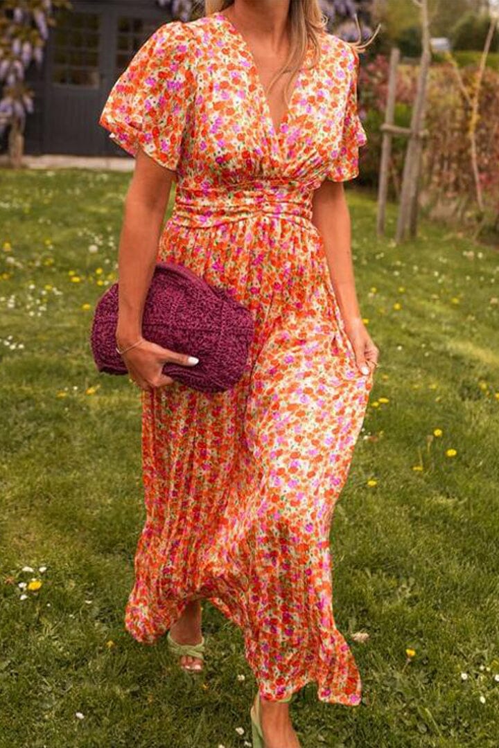 Sandra™ | Elegant V-neck maxi dress