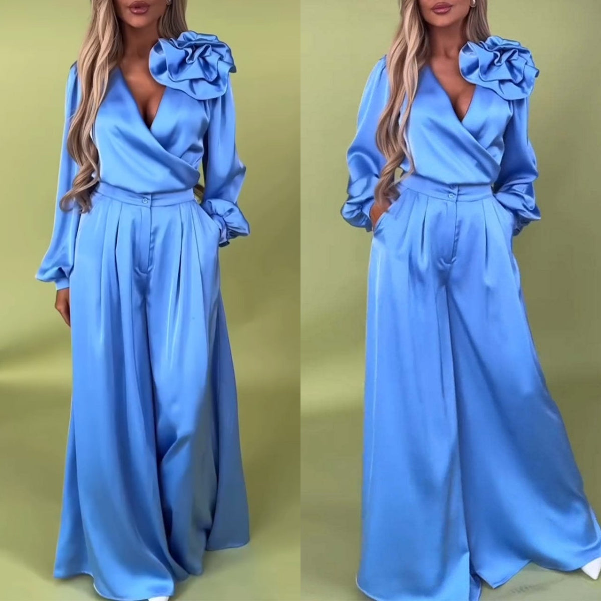 Ludovica™ | ELEGANT JUMPSUIT WITH FLOWER DETAIL