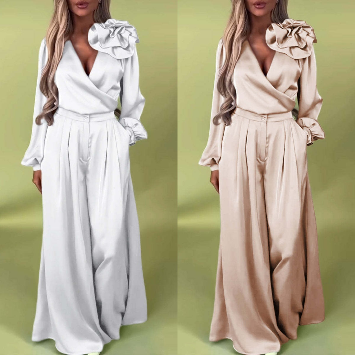 Ludovica™ | ELEGANT JUMPSUIT WITH FLOWER DETAIL