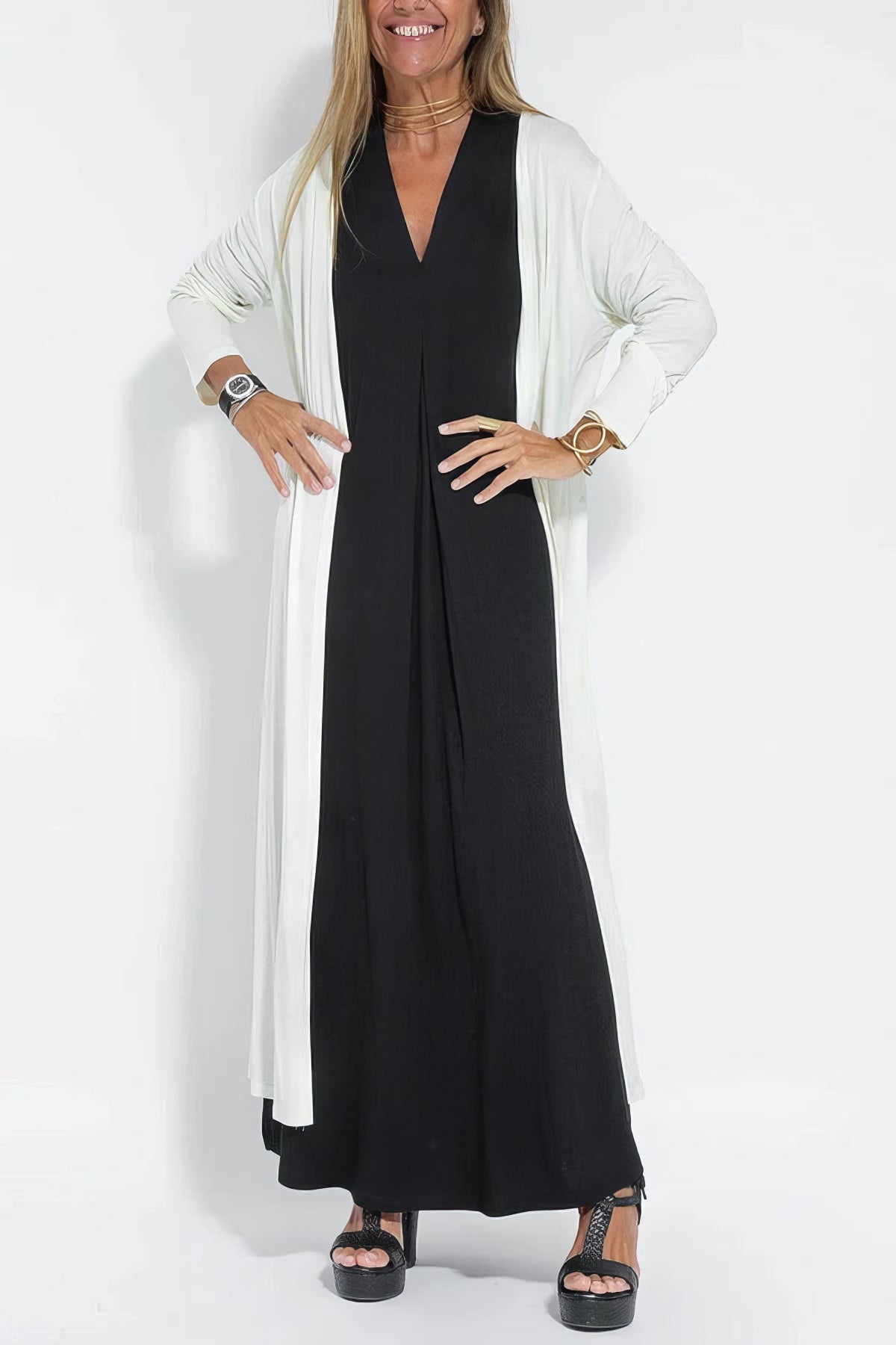 Madison™ | Elegant long dress + matching cardigan FREE GIFT