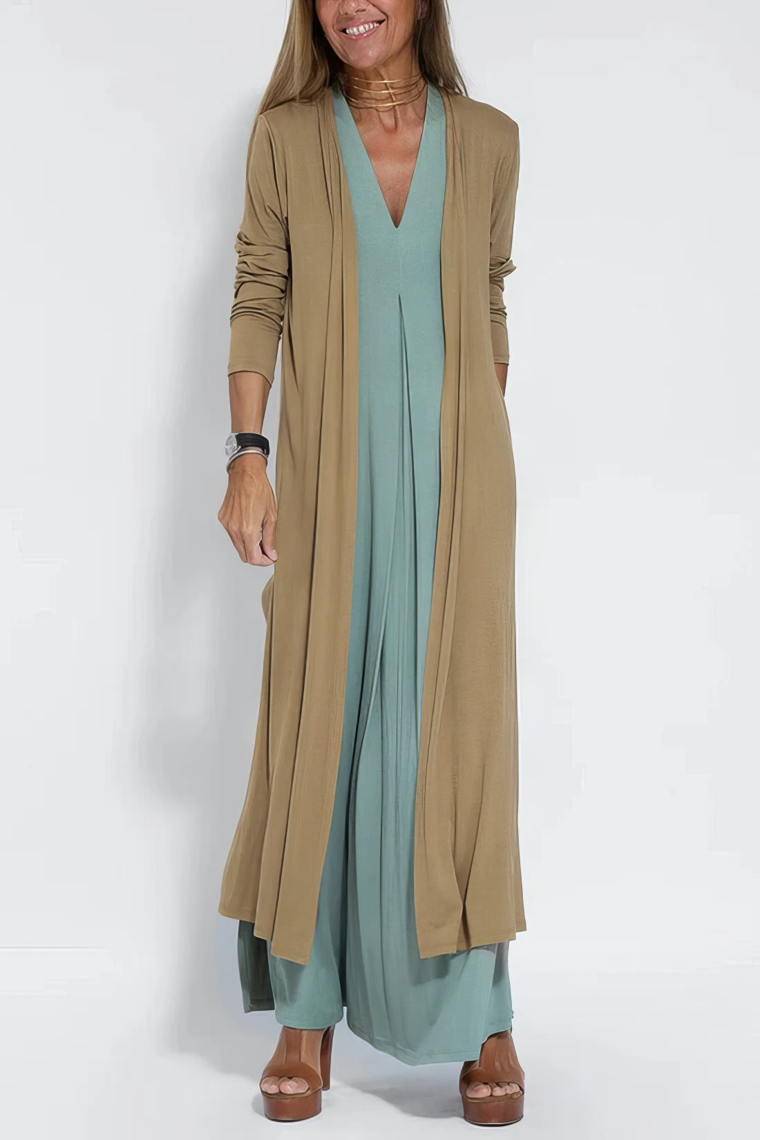 Madison™ | Elegant long dress + matching cardigan FREE GIFT
