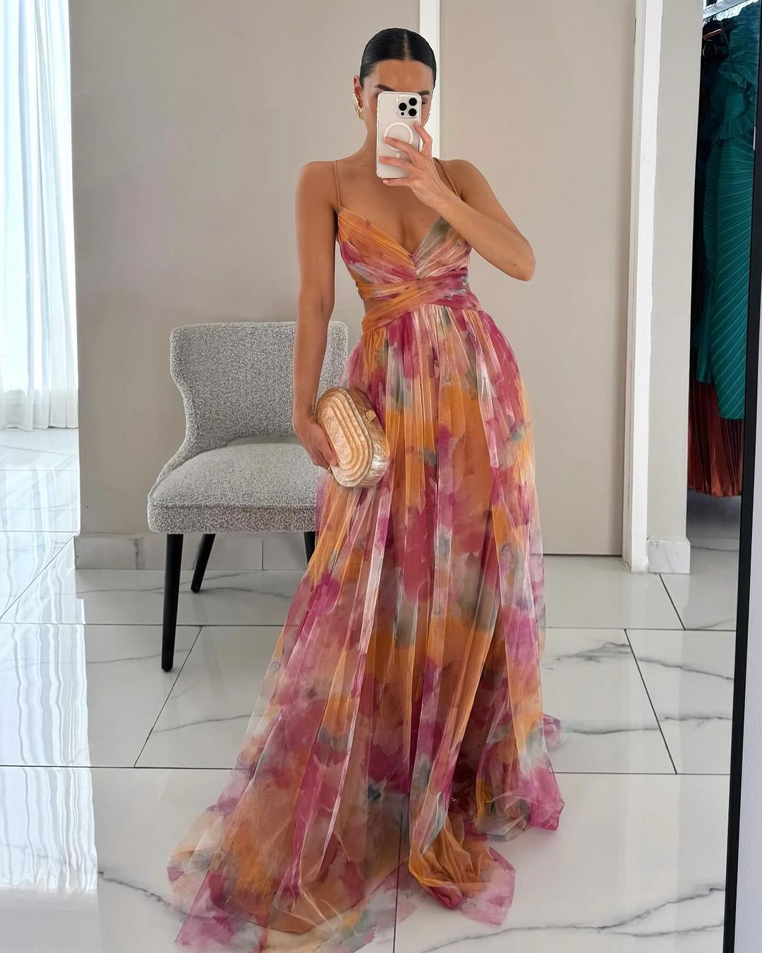 Vaëlia™  | Beautiful floral print maxi dress