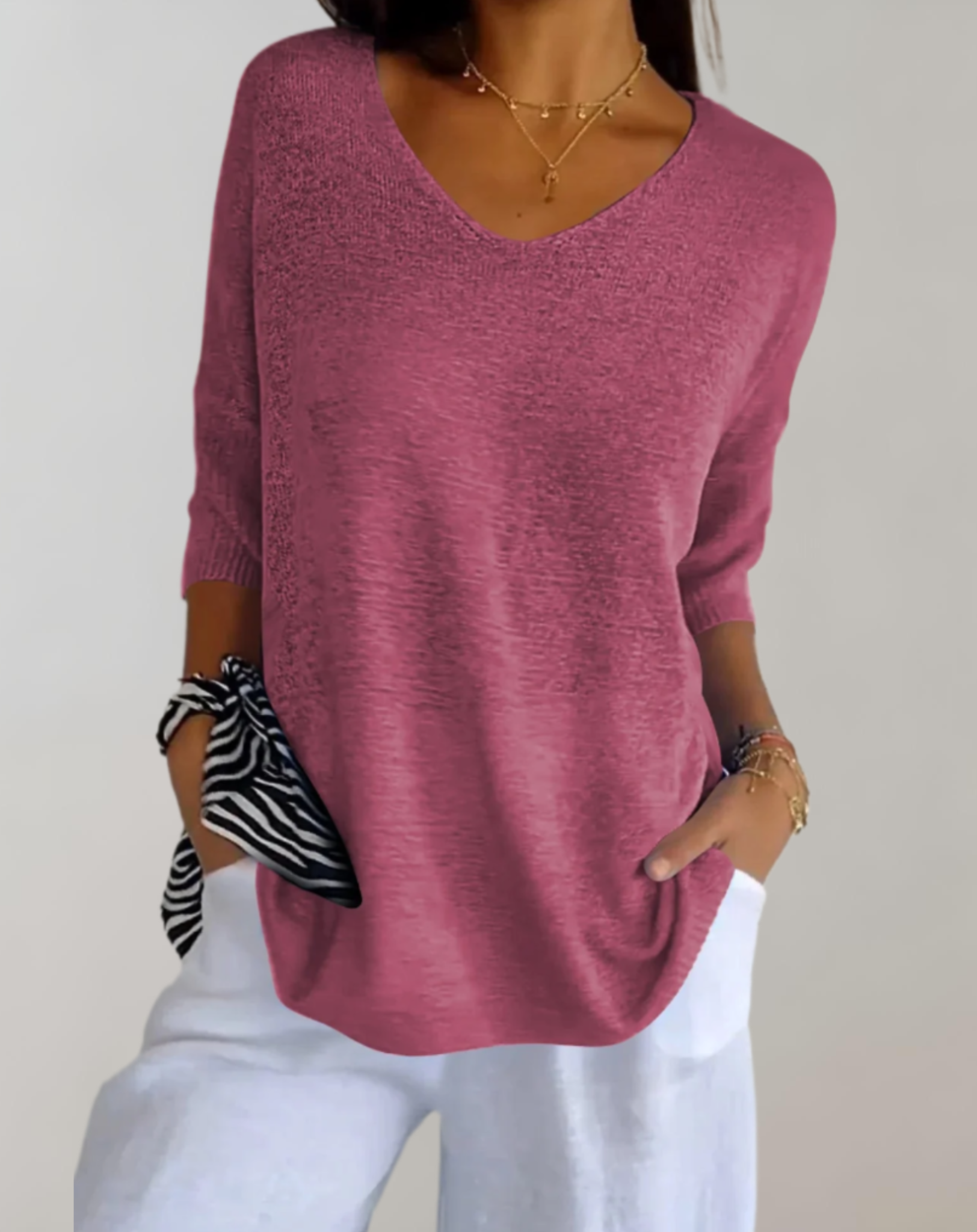 Laluna™  | Knitted V-Neck Top