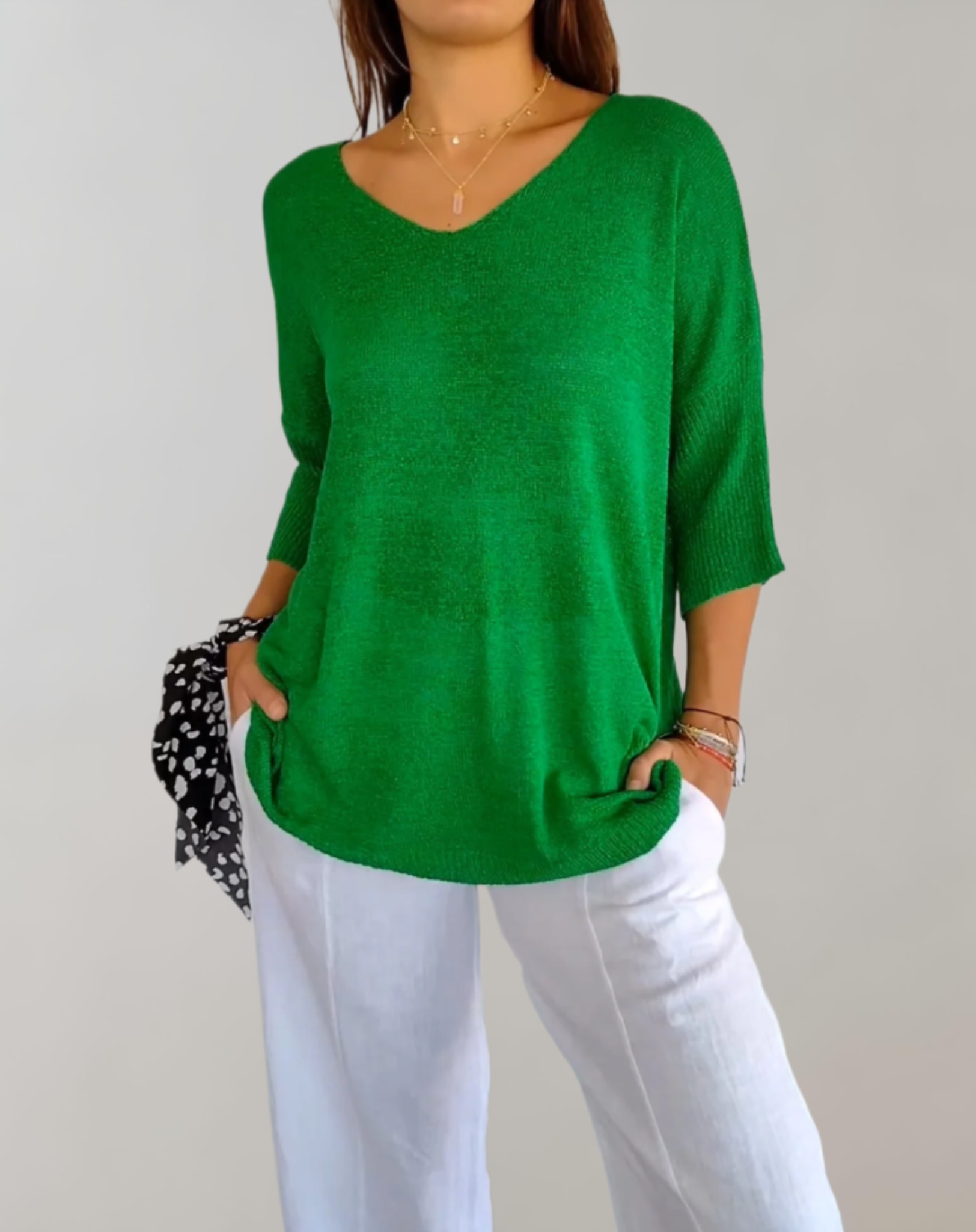 Laluna™  | Knitted V-Neck Top