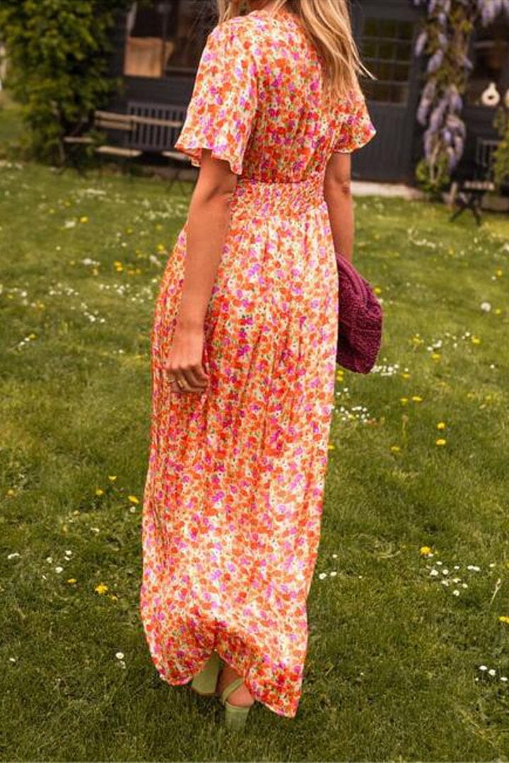 Sandra™ | Elegant V-neck maxi dress